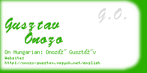 gusztav onozo business card